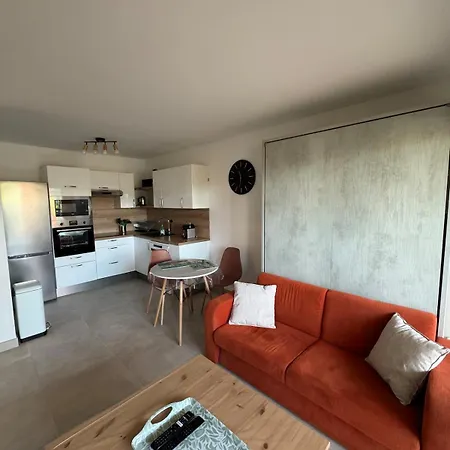 T2 Cosy En Bord De Avec Terrasse, Piscine Et Parking Apartamento Antibes